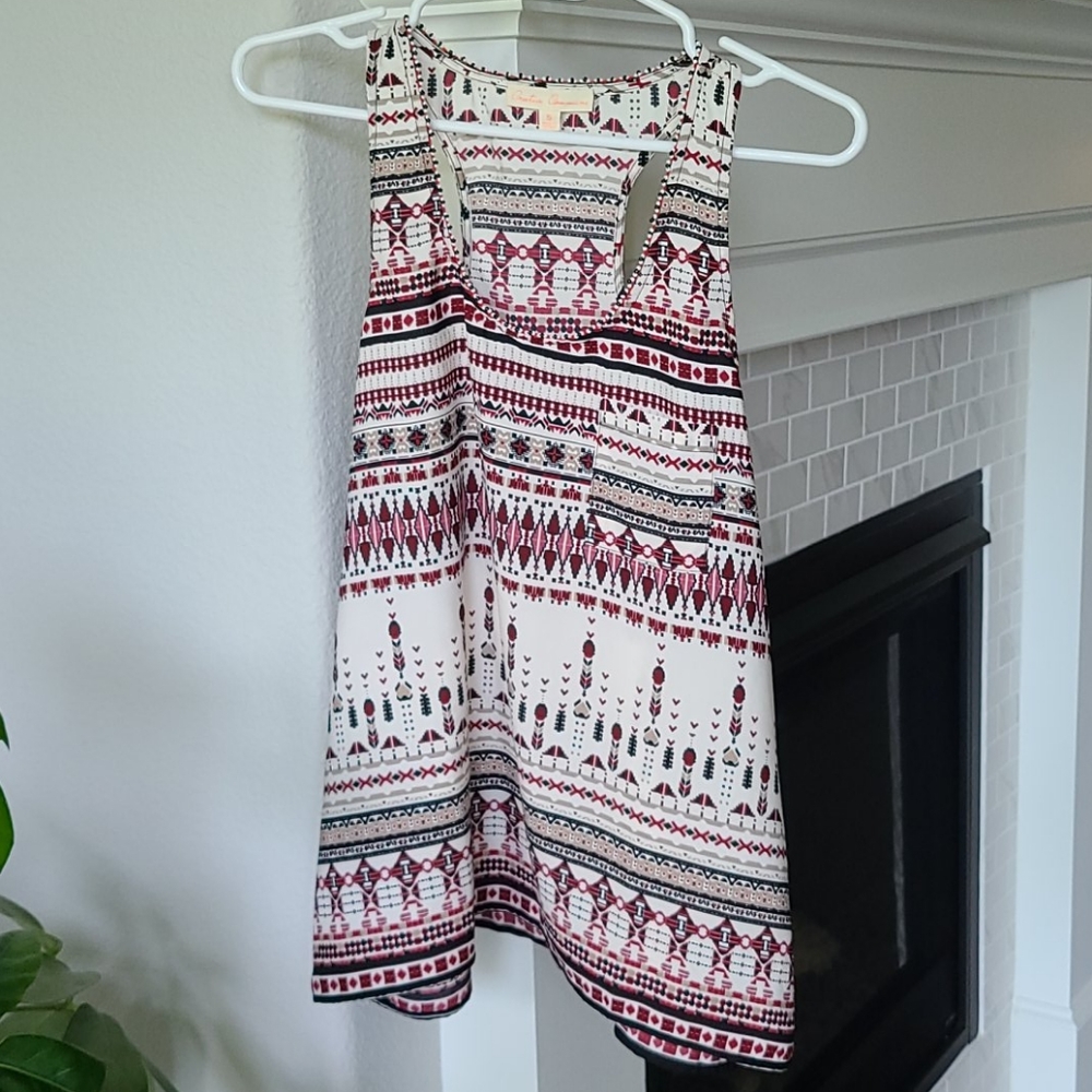Never worn tank top with beaded neckline
